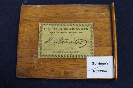 A Jaques Staunton chess set, boxed and another